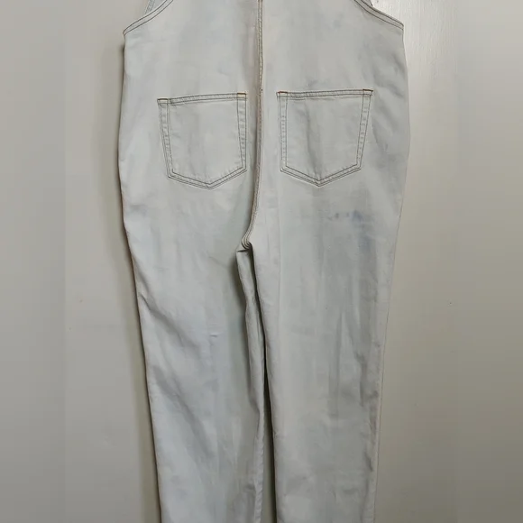 Jeans Light Blue Bleached Denim Overalls - Picture 11 of 13